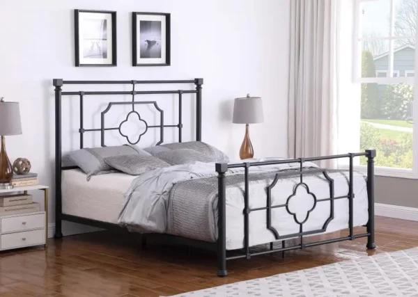 Clearance King or Queen Black Metal Bed
