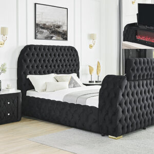 King Bed with Pop up TV & Fire place