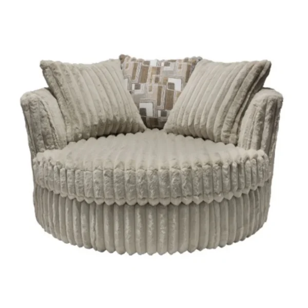 Giant Creme colored Swivel Chair